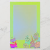 Gele paashaas eieren briefpapier (Achterkant)