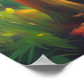 Gele paddenstoelen poster (Hoek)