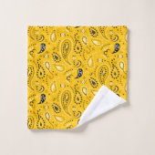gele paisley bad handdoek (Wasdoekje)