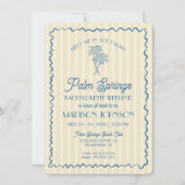 Gele Palm Lente Pastel Strand Bruidsfeest Activite Kaart (Voorkant)