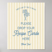 Gele Palm Springs Beach Deel een Recept Bruids- Poster (Voorkant)