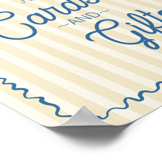 Gele Palm Springs Pastel Beach Kaarten & geschenke Poster (Hoek)