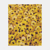 Gele pansies fleece deken (Voorkant)