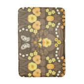 Gele pansies, vogels en vlinders badmat (Voorkant Verticaal)