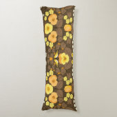 Gele pansies, vogels en vlinders lichaamskussen (Voorkant Verticaal)