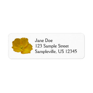 Gele papaver Alaskan Wildflower Floral Etiket