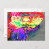 Gele papaver briefkaart (Voorkant / Achterkant)