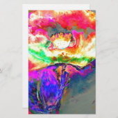 Gele papaver briefpapier (Voorkant / Achterkant)