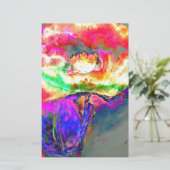 Gele papaver briefpapier (Staand voorkant)