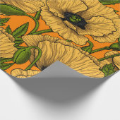 Gele papaver cadeaupapier (Hoek)