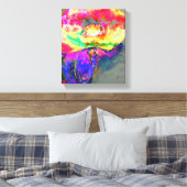 Gele papaver canvas afdruk (Insitu (Slaapkamer))