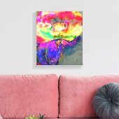 Gele papaver canvas afdruk (Insitu (Woonkamer))