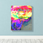 Gele papaver canvas afdruk (Insitu (Houten vloer))