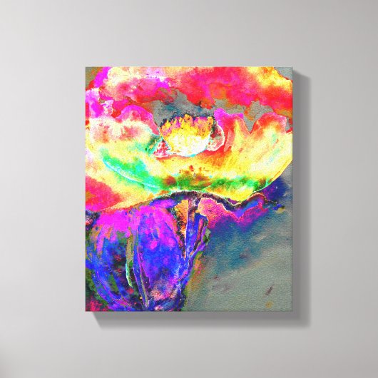 Gele papaver canvas afdruk (Voorkant)