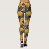 Gele papaver op zee leggings (Achterkant)