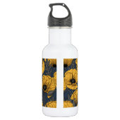 Gele papaver op zee waterfles (Achterkant)