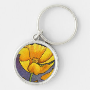 "Gele papaver" Sleutelhanger