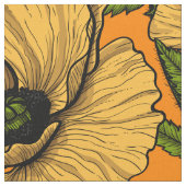 Gele papaver stof (Close Up)