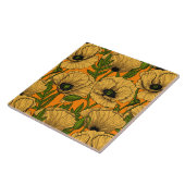 Gele papaver tegeltje (Zijkant)