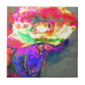 Gele papaver tegeltje (Voorkant)