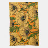 Gele papaver theedoek (Verticaal)