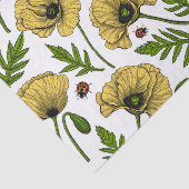 Gele papavers en ladybugs tissuepapier (Detail)