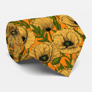 Gele papavers stropdas