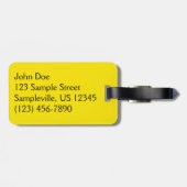 Gele papegaai bagagelabel (Achterkant horizontaal)