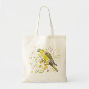 Gele papegaai tote bag