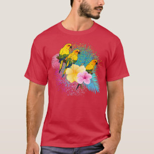 Gele papegaaien t-shirt