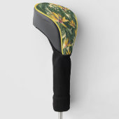 Gele Paradijsvogel bloempatroon Golfheadcover (Schuin)
