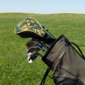 Gele Paradijsvogel bloempatroon Golfheadcover (Insitu)