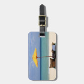 Gele paraplu bagagelabel (Voorkant verticaal)