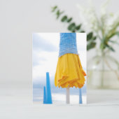 Gele paraplu briefkaart (Staand voorkant)