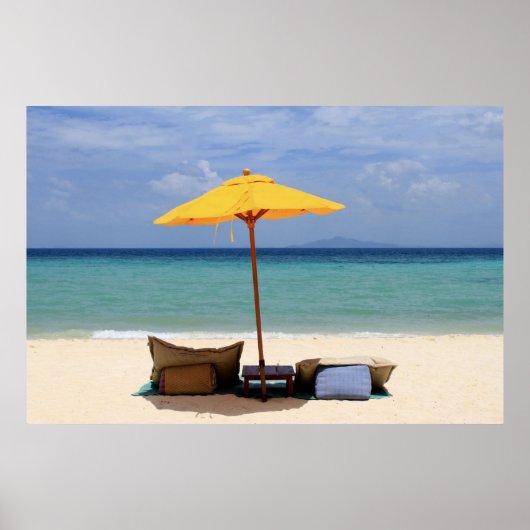 Gele paraplu poster (Voorkant)