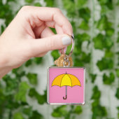 Gele Paraplu Sleutelhanger (Hand)