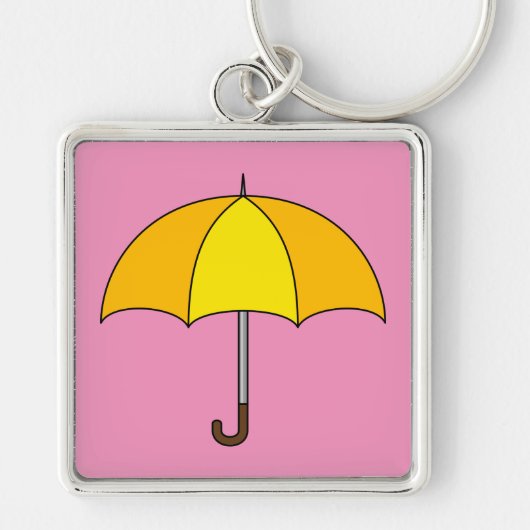 Gele Paraplu Sleutelhanger (Voorkant)