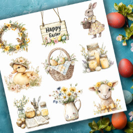 Gele Pasen Set 1 Sticker