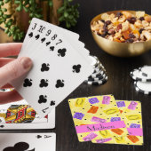  Gele Paspoortzegels Naam Gepersonaliseerd Pokerkaarten (Insitu)