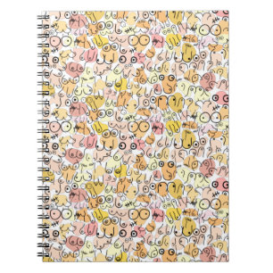 gele pastelvrouw notitieboek