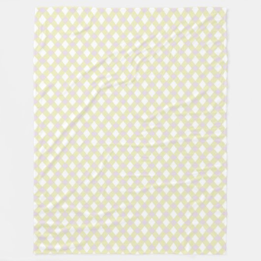 Gele patternd Fleece Throw Deken (Voorkant)