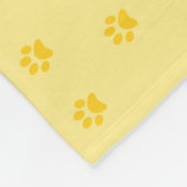 Gele paw Print Fleece Blanket Deken (Hoek)