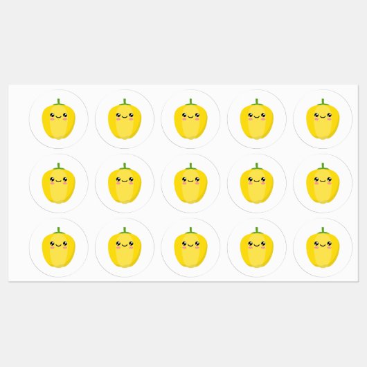 Gele peper labels (Vel)