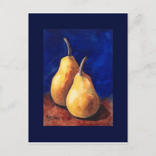 Gele peren briefkaart