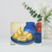gele peren briefkaart (Staand voorkant)