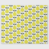 Gele peren cadeaupapier (Vlak)