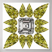 Gele peren Diamond Poster (Voorkant)