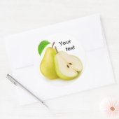 Gele peren knippen ronde sticker (Envelop)