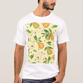 Gele perenvruchten:  illustratie. t-shirt