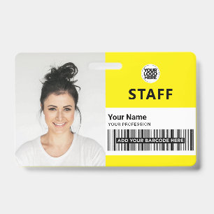 Gele Personeels Zakelijke Foto Personeels ID Badge